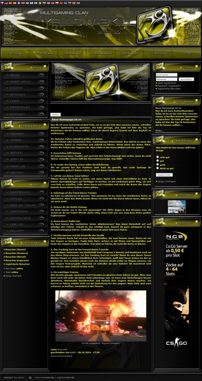 Yellow skill Webspell free Design